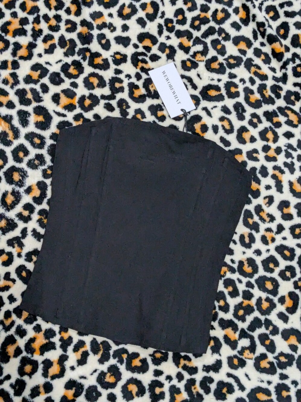 Black Strapless Bustier Camisole